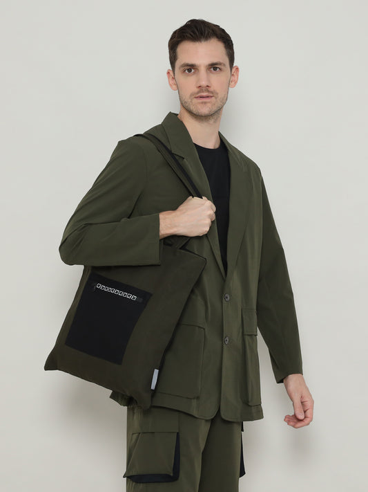 Two Tone Tote Bag Army