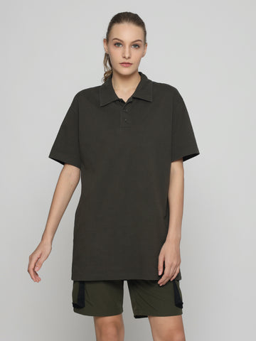 Unisex Everyday Polo Female T-shirt Army