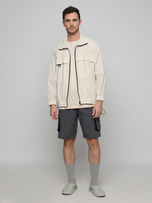 Unisex Ultimate Utilitarian Cream Male Jacket
