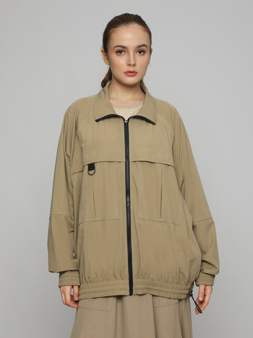 Unisex Ultimate Utilitarian Beige Female Jacket