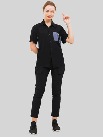 Unisex Ultimate Utilitarian Shirt Female Black Grey