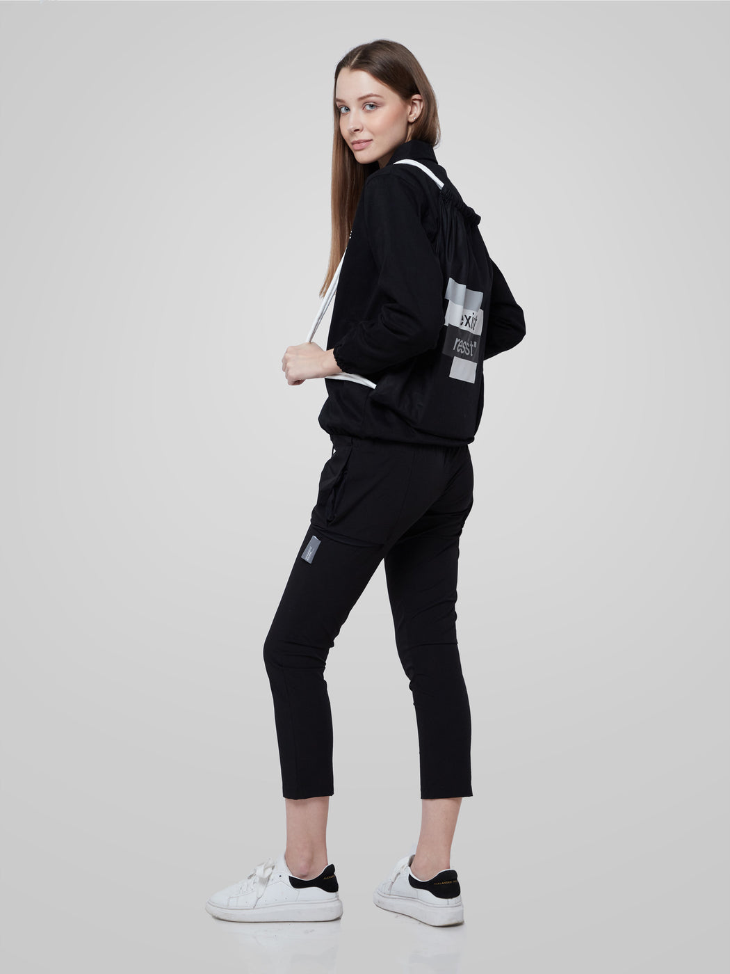 Unisex Everyday Black Drawstring Bag
