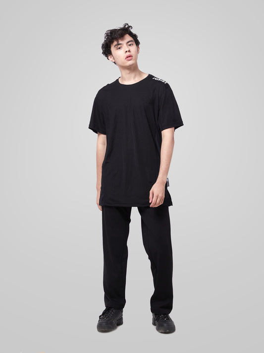 Unisex Black Racing T-shirt