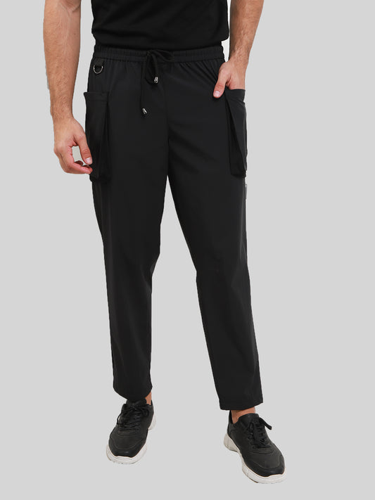 Navy Black Utilitarian Cargo Male Pants