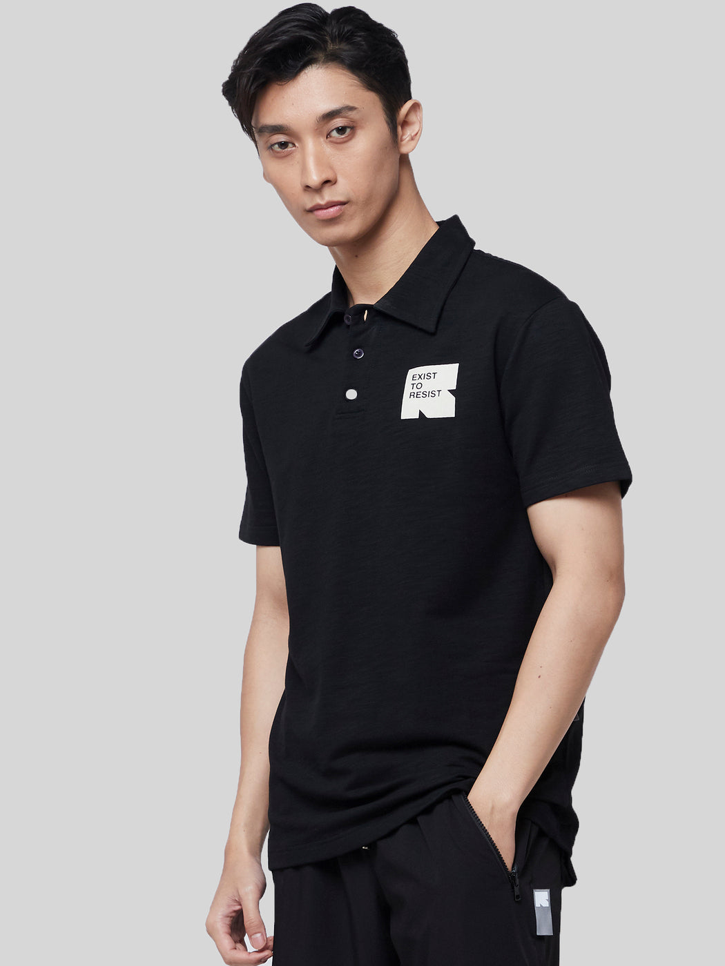 Unisex Everyday Polo Male T-shirt Black