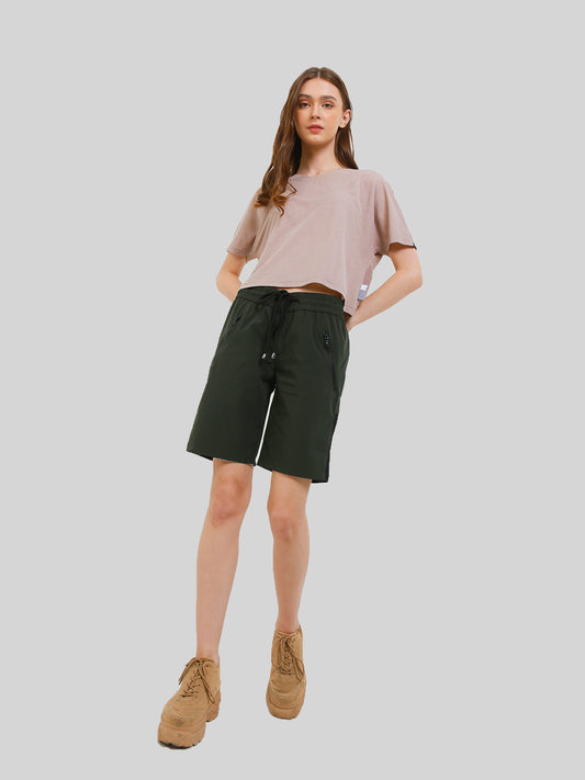 Everyday Short Pants Female Green Army