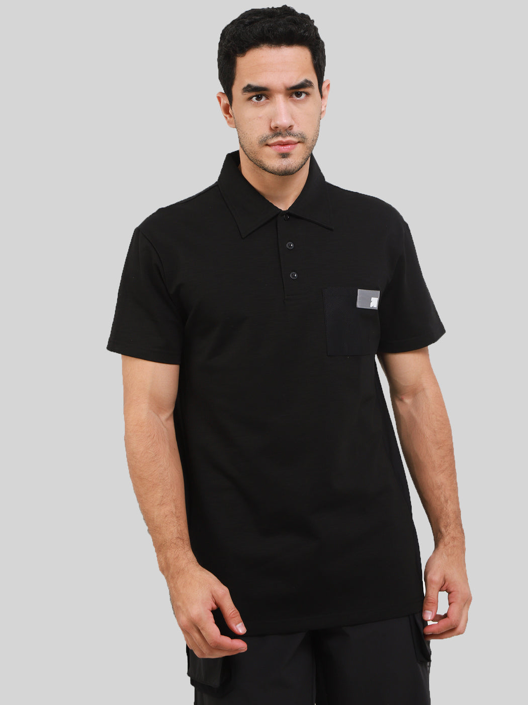 Unisex Ultimate Utilitarian Polo T-shirt Male Black