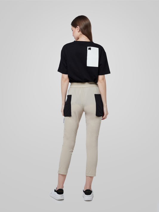 Beige Utilitarian Cargo Female Pants