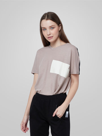 Utilitarian Beige Crop Top