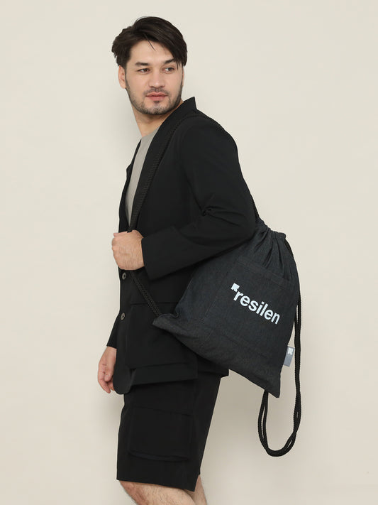 Upcycled Drawstring Bag