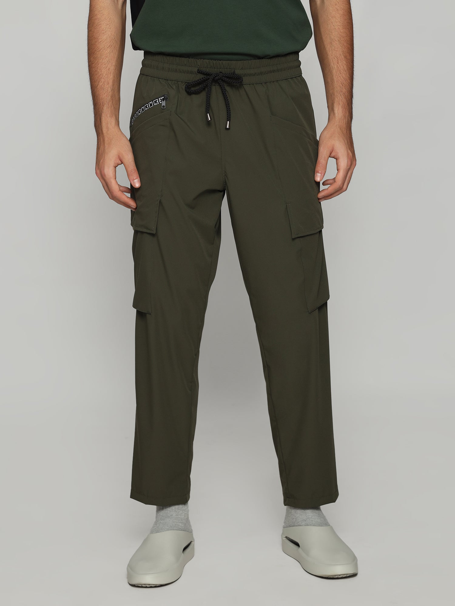 Army Green Functional Cargo Male Pants