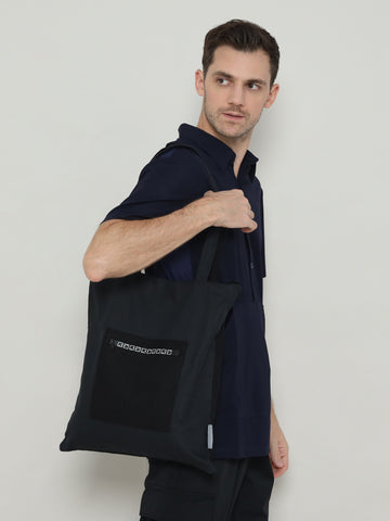 Two Tone Tote Bag Navy