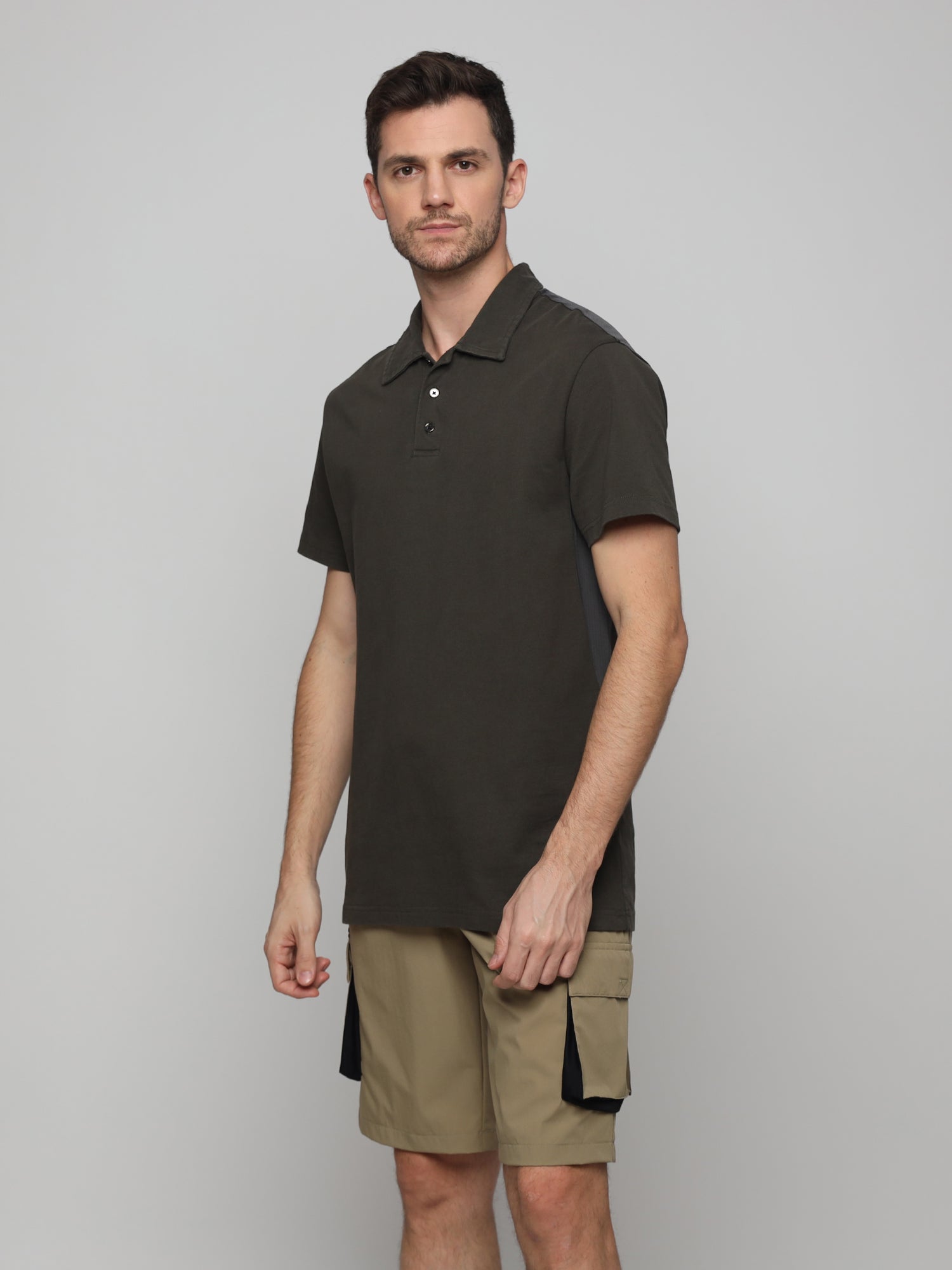Unisex Everyday Polo Male T-shirt Army