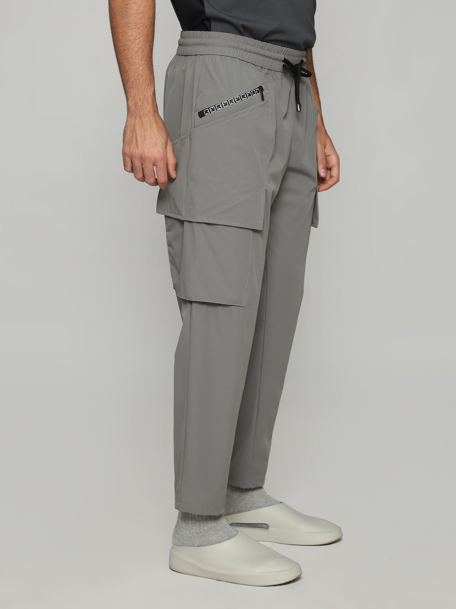 Light Grey Functional Cargo Male Pants