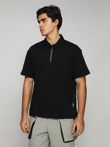 Active Tennis Polo T-shirt Unisex Black