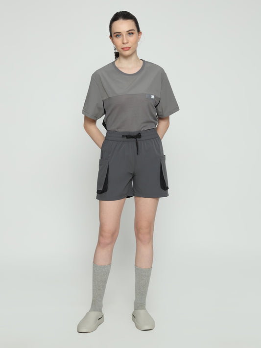 Utilitarian Female Hot Pants Grey