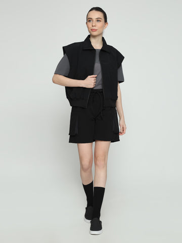 Unisex Utilitarian Black Vest