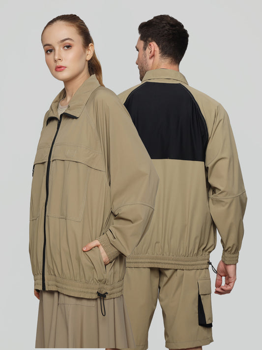 Unisex Ultimate Utilitarian Beige Male Jacket