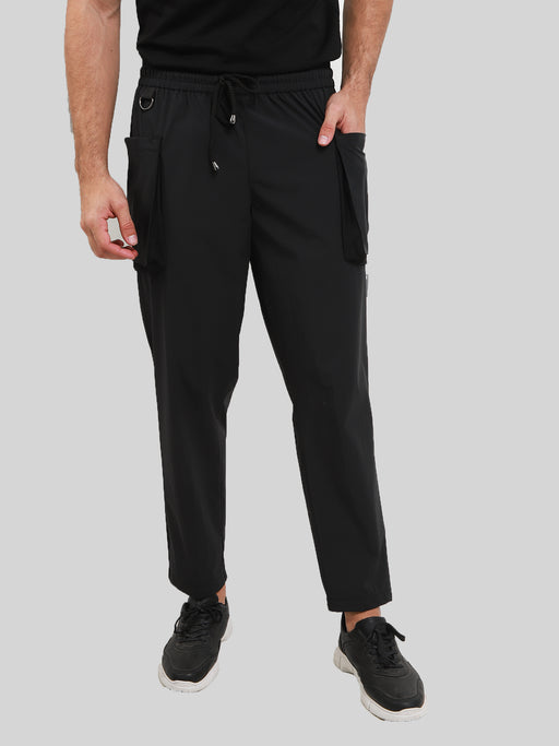 Navy Black Utilitarian Cargo Male Pants