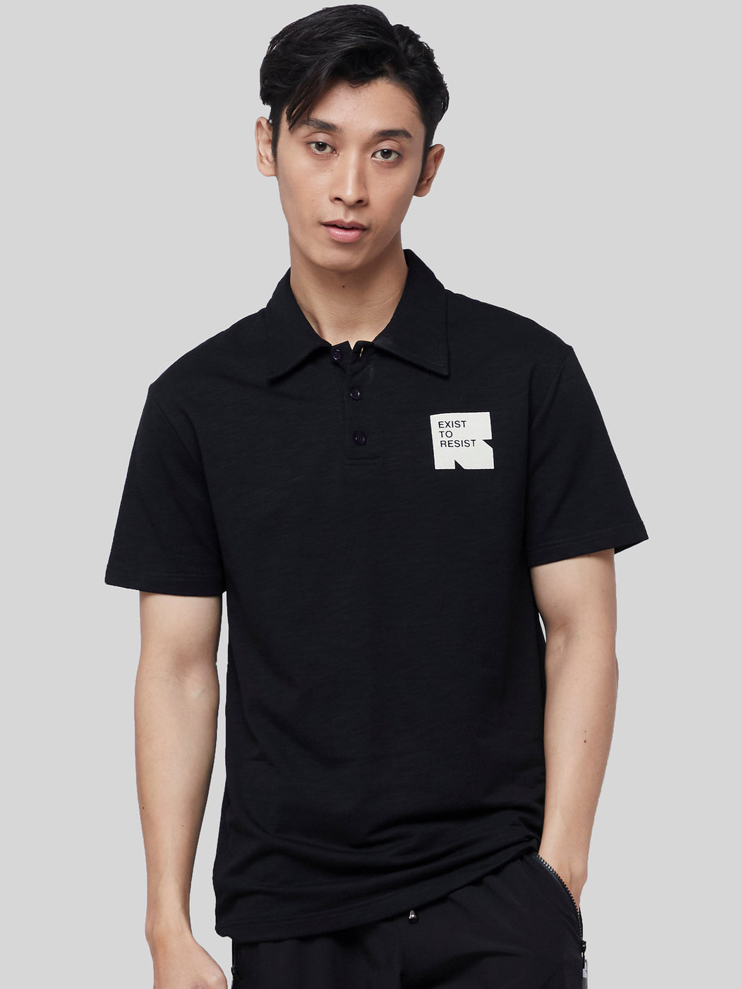 Unisex Everyday Polo Male T-shirt Black