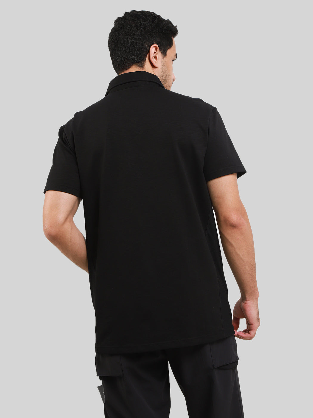 Unisex Ultimate Utilitarian Polo T-shirt Male Black