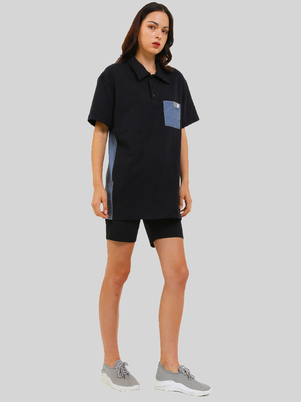 Unisex Ultimate Utilitarian Polo T-shirt Female Grey