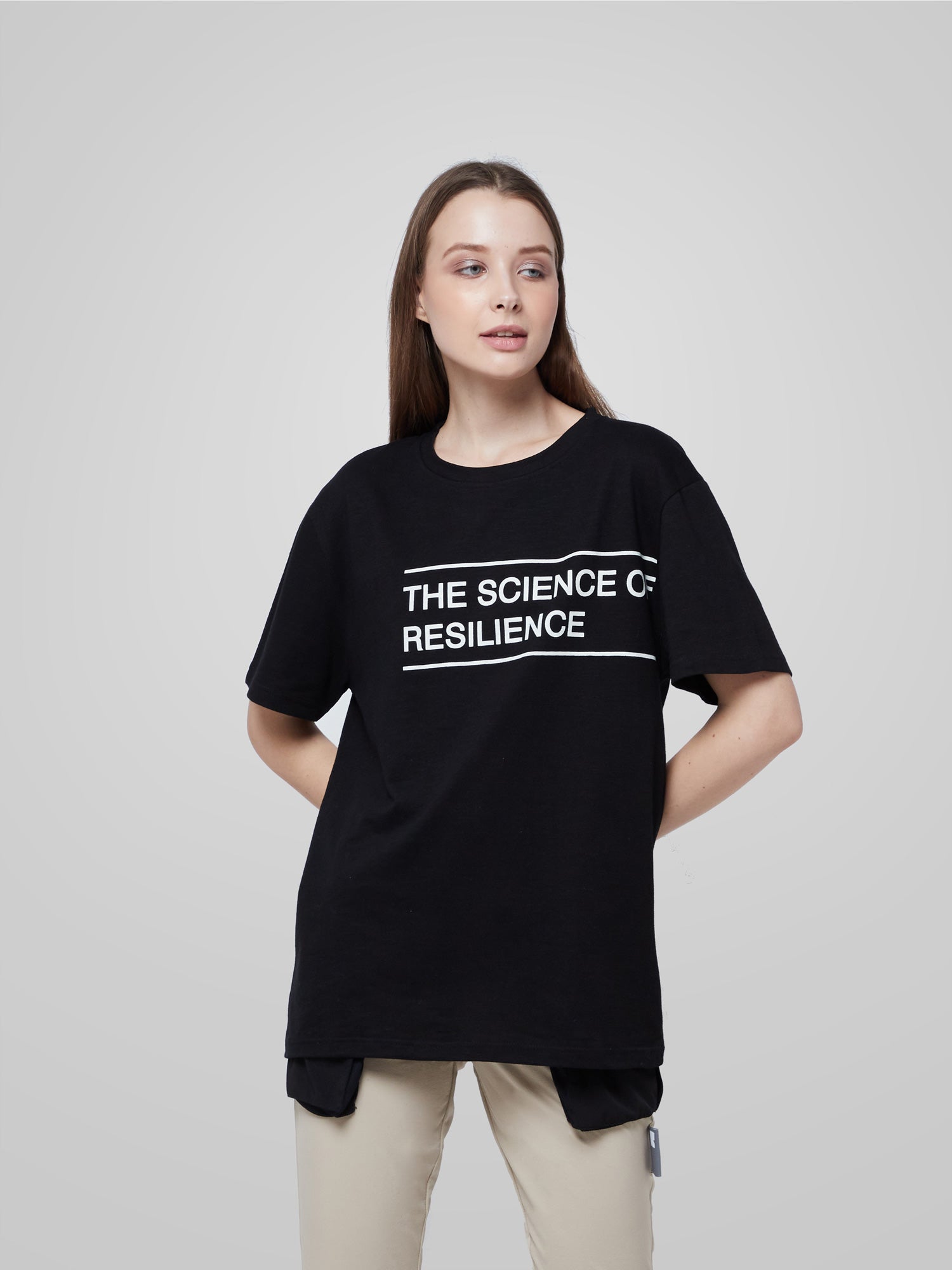 Unisex Science of Resilience Black Female T-shirt