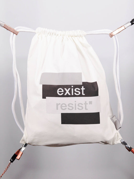 Unisex Everyday White Drawstring Bag